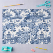 青と白チノセリーシリーズデザイン6 薄葉紙 (クラフト)