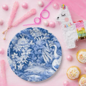 青と白チノセリーシリーズデザイン8 ペーパープレート (パーティー)