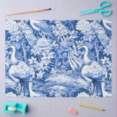 青と白チノセリーシリーズデザイン8 薄葉紙 (クラフト)