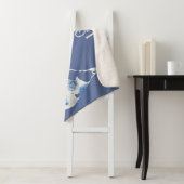 青と白ナンタケットシェルパブランケット シェルパブランケット (インサイチュ)