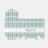 青と白パターン（の模様が）ある フェイバーボックス (折り畳みなし)