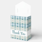 青と白パターン（の模様が）ある フェイバーボックス (オープン)