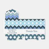 青と白パターン（の模様が）ある フェイバーボックス (折り畳みなし)