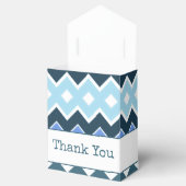 青と白パターン（の模様が）ある フェイバーボックス (オープン)