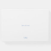 青と白フローラあじさい結婚のゲストブック ゲストブック (裏面)