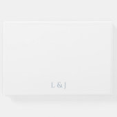 青と白フローラあじさい結婚のゲストブック ゲストブック (裏面)