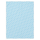 青と白プレッツェルパターンドイツ語オクトーバーフェスト テーブルクロス (正面)