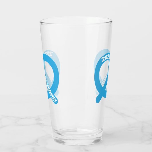青と白プレッツェルブレゼルオクトーバーフェスト2023 タンブラーグラス (左)