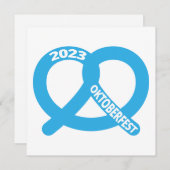 青と白プレッツェルブレゼルオクトーバーフェスト2023 ノートカード (正面/裏面)