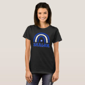 青と白ボホレインボーシャロム Tシャツ (正面フル)