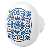 青と白ポルトガル語アズレジョスタイルセラミックノブ セラミックノブ (右)