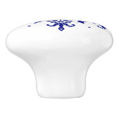 青と白ポルトガル語アズレジョスタイルセラミックノブ セラミックノブ (側面)