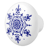 青と白ポルトガル語アズレジョスタイルセラミックノブ セラミックノブ (右)