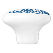 青と白ポルトガル語アズレジョスタイルセラミックノブ セラミックノブ (側面)