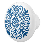 青と白ポルトガル語アズレジョスタイルセラミックノブ セラミックノブ (右)