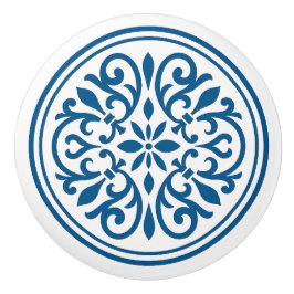 青と白ポルトガル語アズレジョスタイルセラミックノブ セラミックノブ