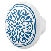 青と白ポルトガル語アズレジョスタイルセラミックノブ セラミックノブ (右)