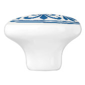 青と白ポルトガル語アズレジョスタイルセラミックノブ セラミックノブ (側面)