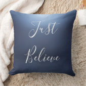 青と白モダン クッション (ブランケット)