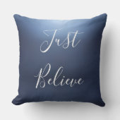 青と白モダン クッション (正面)