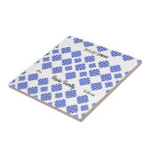 青と白市松模様に タイル (側面)