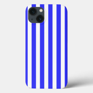 青と白王室ののキャンデストライプィーのケースマテイフォン iPhone 13ケース