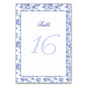 青と白結婚のテーブル番号 テーブルナンバー (裏面)