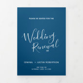 青と白結婚のリニューアル式 三つ折りプログラム (カバー)