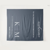 青と白結婚の タペストリー (正面(横))