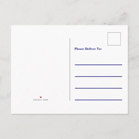 青と白航海ののいかりの移行発表 案内ポストカード (裏面)