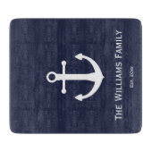 青と白航海ののファミリ名 カッティングボード (正面)