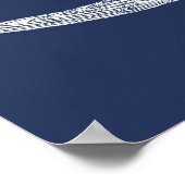 青と白飛んでいるツバメ ポスター (角)