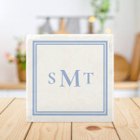 青と白3文字モノグラム