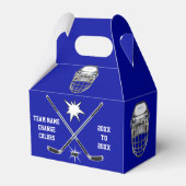 青と白、カスタマイズ可能、ホッケーグディーバッグ、 フェイバーボックス (裏面サイド)