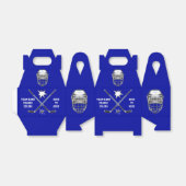 青と白、カスタマイズ可能、ホッケーグディーバッグ、 フェイバーボックス (折り畳みなし)