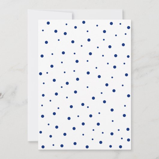 青と白 |サプライズ大人の誕生日パーティー 招待状 (裏面)