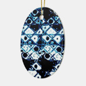 青と白 セラミックオーナメント (左)