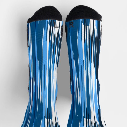 青と白 ソックス (上部)