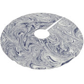 青と白 ブラッシュドポリエステルツリースカート (アングル)