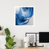 青と白 ポスター (ホームオフィス)