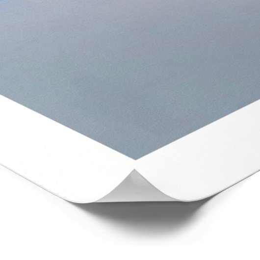 青と白 ポスター (角)