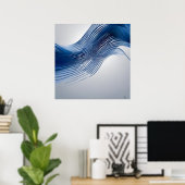 青と白 ポスター (ホームオフィス)