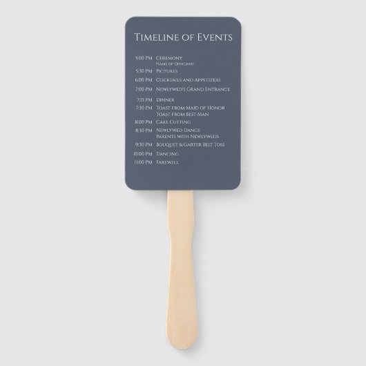 青と白 – モノグラモダンム – 結婚式 プログラム- ハンドファン (裏面)