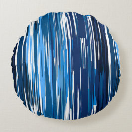 青と白 ラウンドクッション