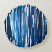 青と白 ラウンドクッション (裏面)