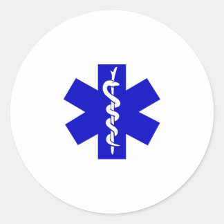 青と白 ラウンドシール