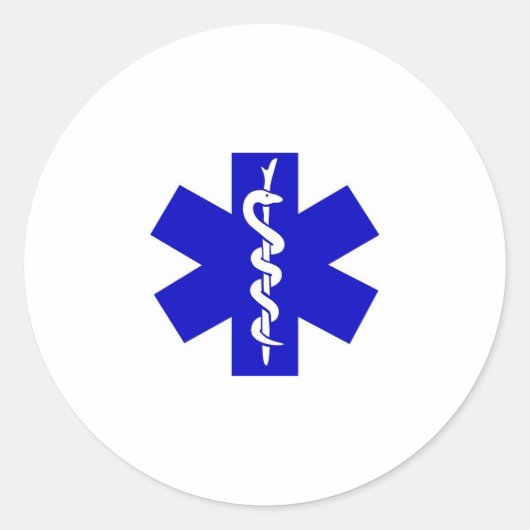 青と白 ラウンドシール (正面)