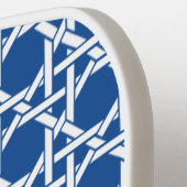 青と白 |ラタン |モノグラム ピックルボールラケット (左詳細)