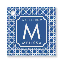 青と白 |ラタン |モノグラム