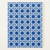 青と白 |ラタン |モノグラム プランナー手帳 (裏面)